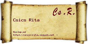 Csics Rita névjegykártya