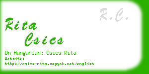 rita csics business card